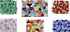 Bruchmosaik aus Glas