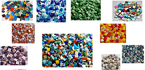 10x10mm normal Glasmosaik