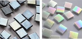 10x10mm Glas schimmernd
