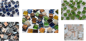 10x10mm Glas mit Flimmer