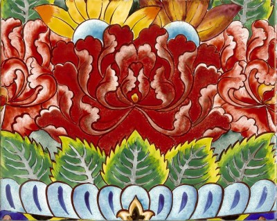 bemalte Wandfliesen 120x75 cm