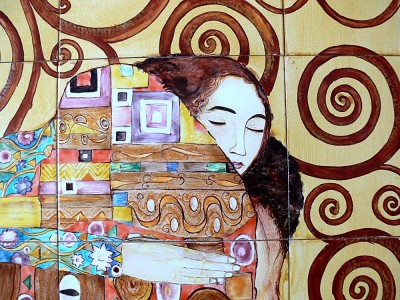 bemalte Wandfliesen 125x80 cm 