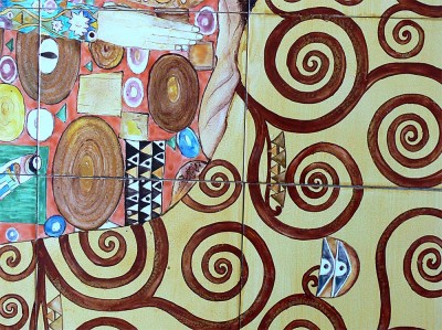 bemalte Wandfliesen 125x80 cm 
