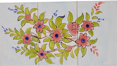 bemalte Wandfliesen 25x45 cm