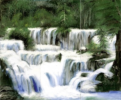 bemalte Wandfliesen 50x60 cm