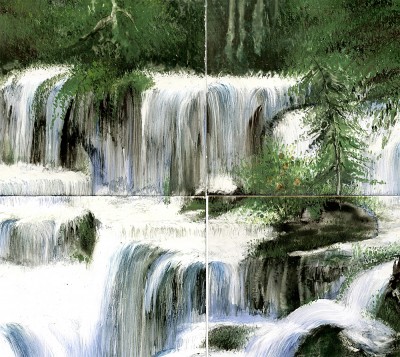 bemalte Wandfliesen 50x60 cm