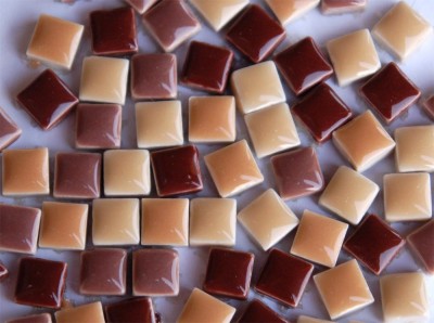 Mosaikfliesen Mini Mixbraun 1x1cm 120 St.- 130 g.