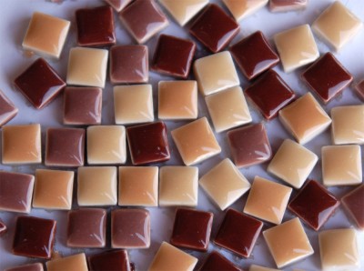Mosaikfliesen Mini Mixbraun 1x1cm 120 St.- 130 g.