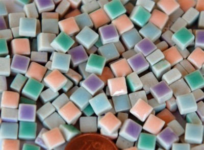 Mini Mosaikfliesen 5x5mm Pastell 320 St.- 50g.