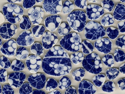 Mosaikfliesen Pebbles Mosaik mit Muster B-W 60 St.- 300 g.
