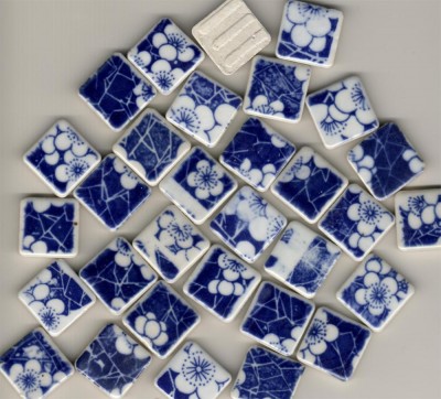Mosaikfliesen mit Muster B-W 2,5x2,5x0,5cm 30 St. 220 g.