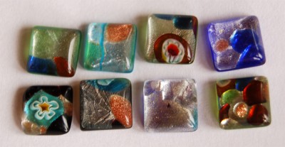 Exklusiv Glasmosaik Edel-Mix bunt 1x1cm Nr.10, 8 St.- ca. 5g