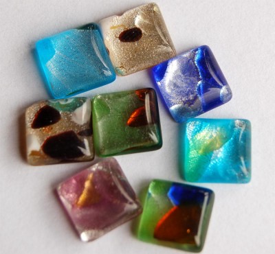 Exklusiv Glasmosaik Edel-Mix bunt 1x1cm Nr.10, 8 St.- ca. 5g
