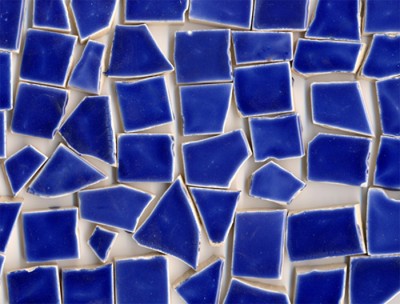 Bruchmosaik dunkelblau, 400 g.- ca. 40-60 St.