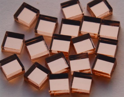 Spiegelmosaik Rotgold hell 1x1cm 200 St.- ca. 240g.