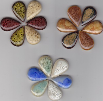 Mosaikfliesen Tropfen mit sch�nem Effekt Buntmix, 20 St.- 80g.