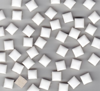 Mini Mosaiksteine wei� 1x1cm 120 St.- 130 g.