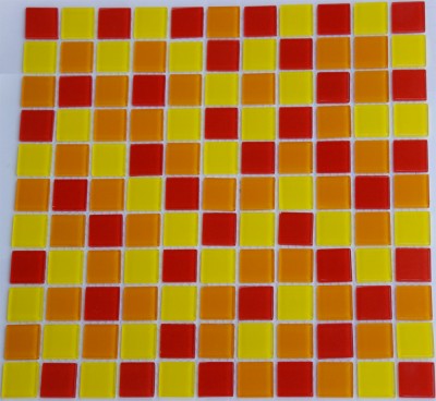 Crystal Mosaikfliesen 1 Matte 0,090qm Sonnenmix 121 St. a25x25mm