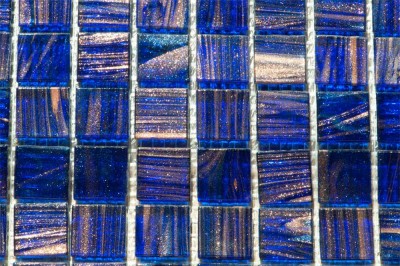 Mosaiksteine 1Matte ca. 0,107qm dunkelbl/kupfer 225 St. a 2x2cm