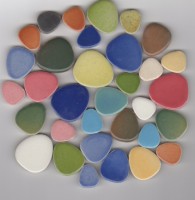 Pebbles Mosaikfliesen Buntmix aus 3 Gr��en 100 St.- 400g
