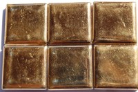 Goldmosaik 6 St. a 2,5x2,5cm, 2. Wahl ca. 40 g.