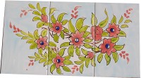 bemalte Wandfliesen 25x45 cm
