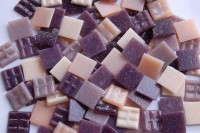 Glasfliesen 2x2 cm mix-rosa-lila 140 St. lose ca. 400g.