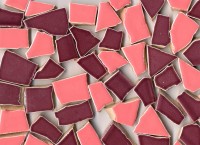 Bruchmosaik in Mix rosa/lila, 400 g.- ca. 40-60 St.