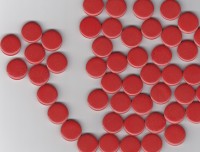 Mosaikfliesen rund in rot 2 cm 60 St. 180 g