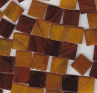 Glasmosaik marmoriert Braunmix 2x2cm 50 St.- ca. 150g
