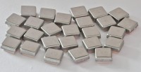 Metall Mosaik Silber gl�nzend 1x1cm 80 St.- ca. 60g