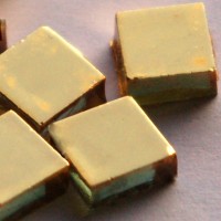 Goldmosaik glatt 15x15mm 4 St.- ca. 7g.