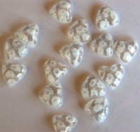 Mini Mosaik Herz 1 cm wei�, 15 St.- ca. 6 g