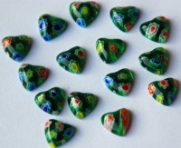 Mini Mosaik Herz 1 cm gr�n-bunt, 15 St.- ca. 6 g