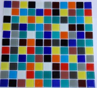 Crystal Mosaikfliesen 1 Matte 0,090qm Buntmix 121 St. a2,5x2,5cm
