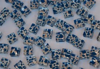 Glasmosaiksteine metallisch, blau, 1x1cm 100 St.- ca. 90g.