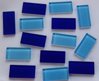 Glasmosaikfliesen Crystal Blaumix 2,5x5cm 33 St.- ca. 380g