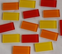Glasmosaikfliesen Crystal Sonnenmix 2,5x5cm 33 St.- ca. 380g