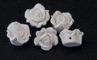 Mini Rose ca. 10 mm wei�, 5 St.- ca. 2g.