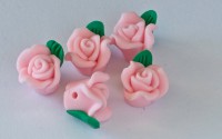 Mini Rose ca. 10 mm rosa, 5 St.- ca. 2g.