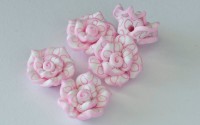 Bl�te ca. 15-22 mm Nr. 8, rosa mit rosa Muster, 5 St.- ca. 2g.