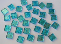 Crystal Mosaiksteine auff�lliges Muster blau, 2x2cm 30St.-ca110g