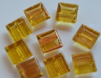 Mini Mosaik mit Flimmer gelb 1x1 cm 500 St.- ca. 340g.