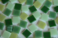 Mini Mosaik Gr�nmix 1x1cm 250 St. ca. 175g.