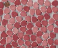 Mosaikfliesen Pebbles Mix-rot klein-4, 100 St.- 320g.