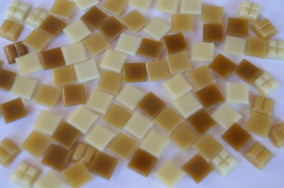 Mini Mosaiksteine 1x1cm Karamelmix 200g., ca. 300 Stück