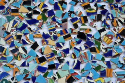 Bruchmosaik aus Fliesenbildern Muster2, 500g- ca. 50-70St.