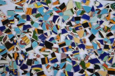 Bruchmosaik aus Fliesenbildern Muster2, 500g- ca. 50-70St.