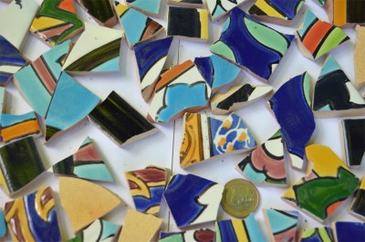 Bruchmosaik aus Fliesenbildern Muster2, 500g- ca. 50-70St.