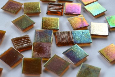 Mosaiksteine terra mit Regenbogenschimmer 2x2 cm 50 St.-ca.145g